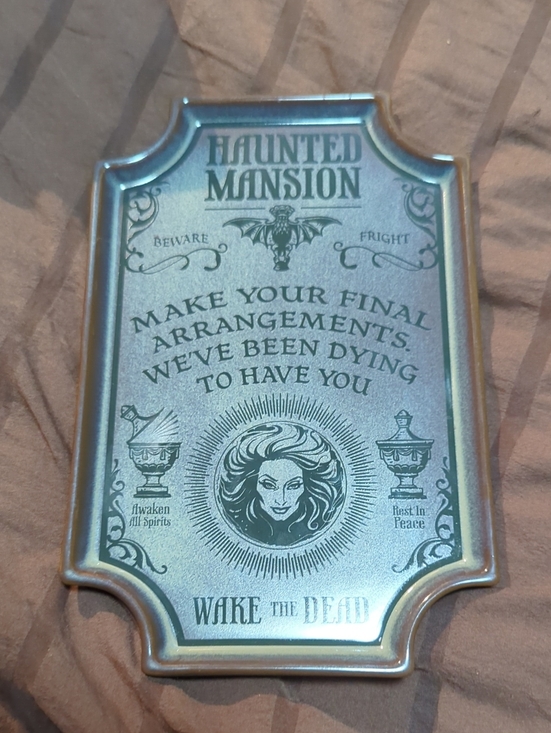 Disney Other - Haunted Mansion Decorative Plaque - Metallic Silver
